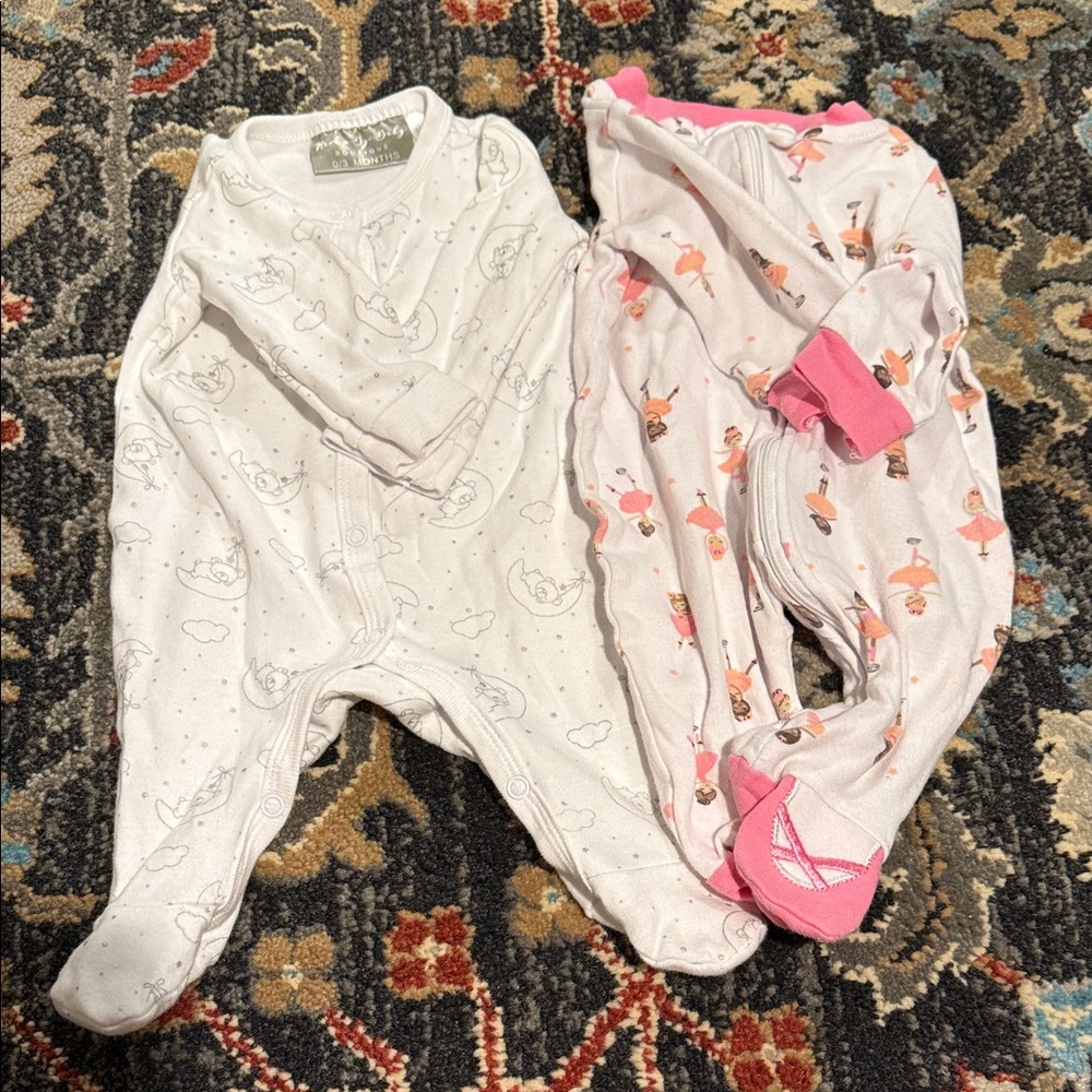 Pink and White Kids One Piece Set